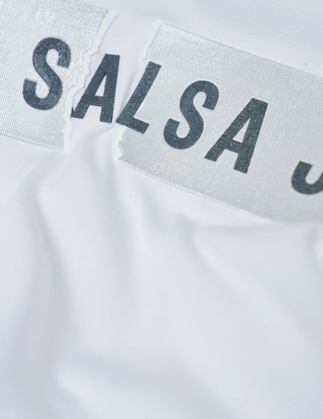 Camiseta Salsa Jeans Logo Foil Blanco | Bicos de Fío