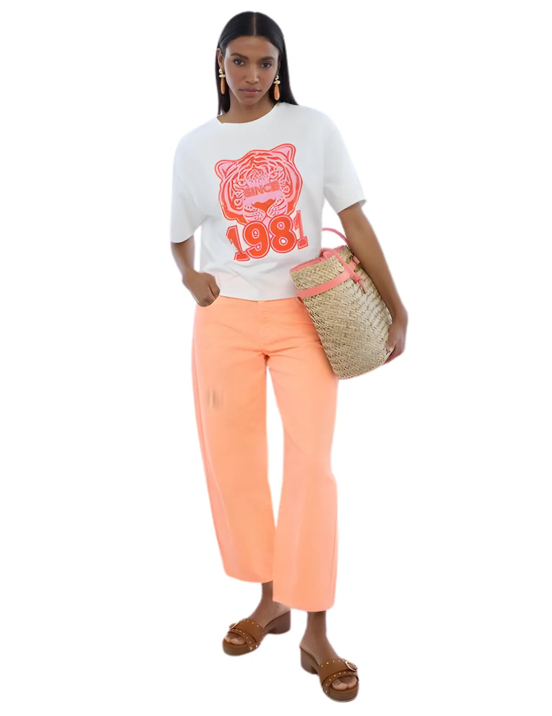 Camiseta Lola Casademunt Tigre 1981 Blanco | Bicos de Fío
