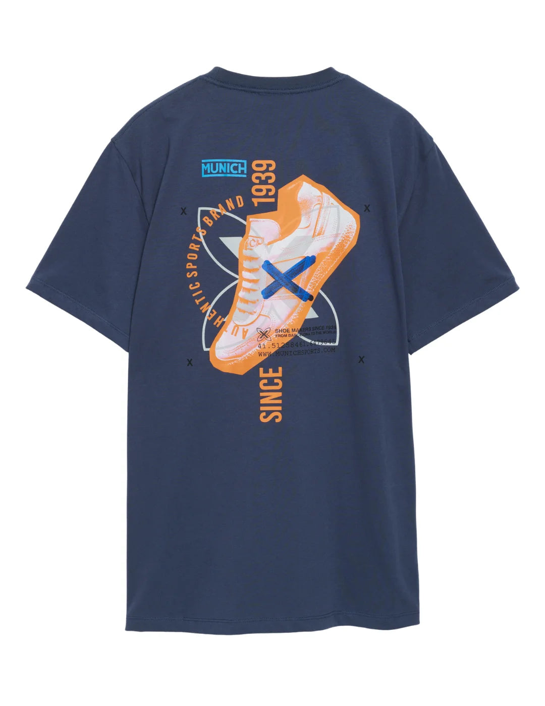 Camiseta Munich Compass Azul Marino | Bicos de Fío