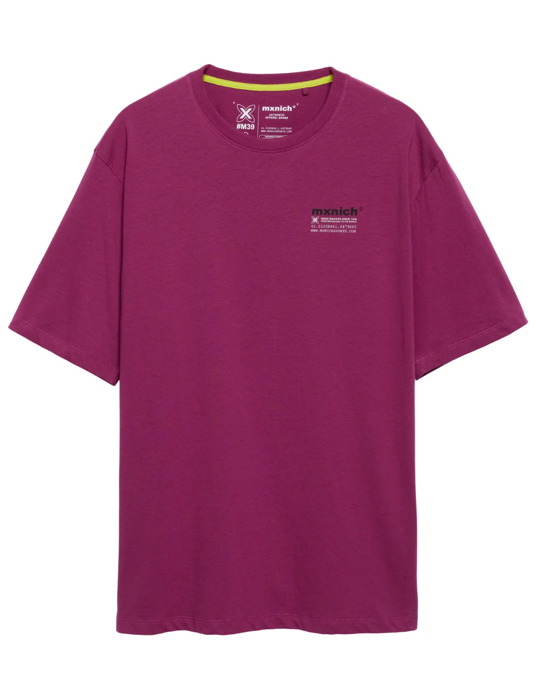 Camiseta Oversize Munich Ollie Fucsia | Bicos de Fío