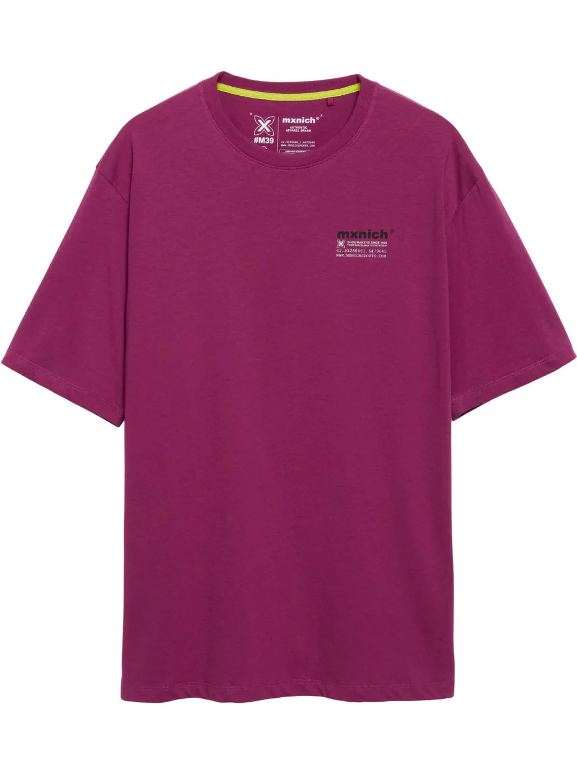 Camiseta Oversize Munich Ollie Fucsia | Bicos de Fío