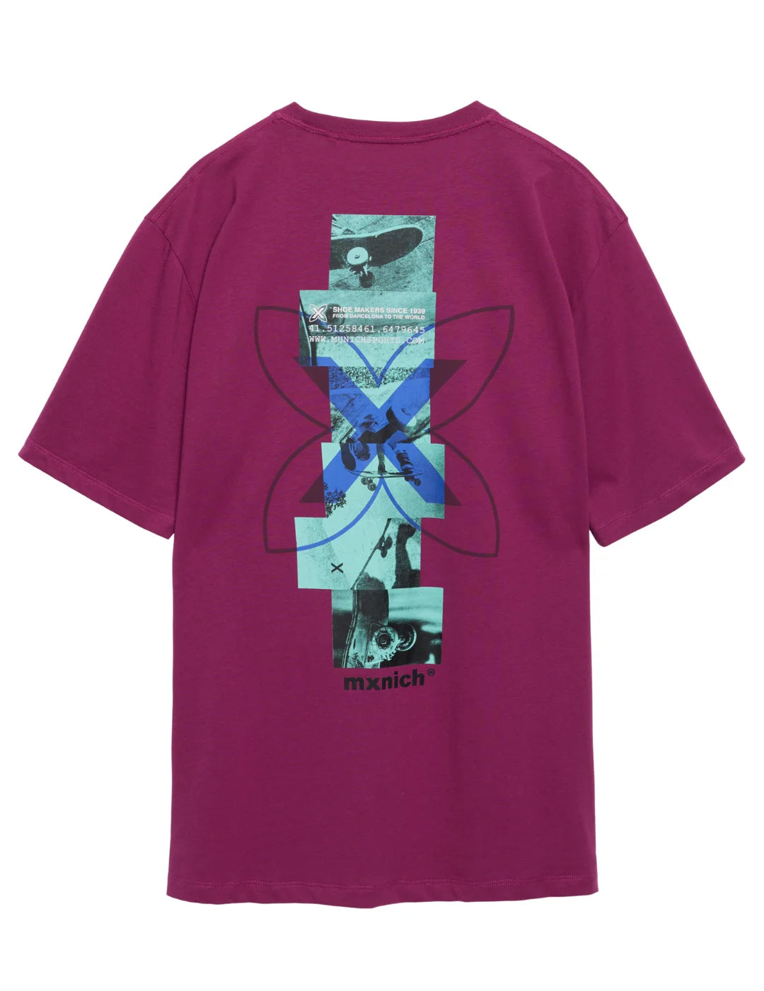 Camiseta Oversize Munich Ollie Fucsia | Bicos de Fío