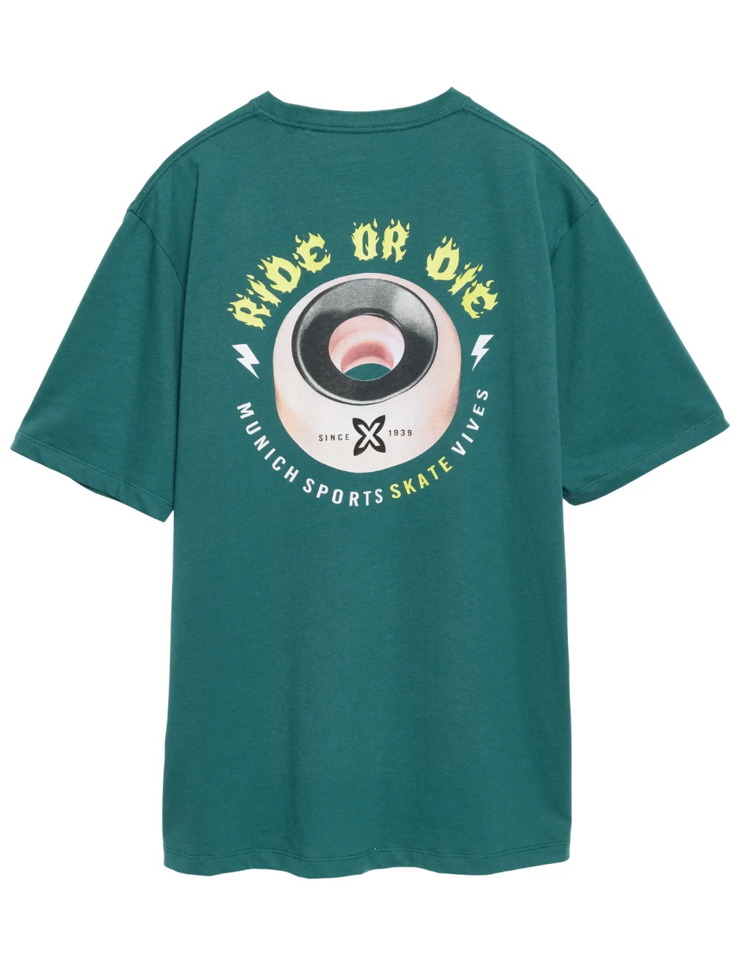 Camiseta Oversize Munich Ride Verde | Bicos de Fío