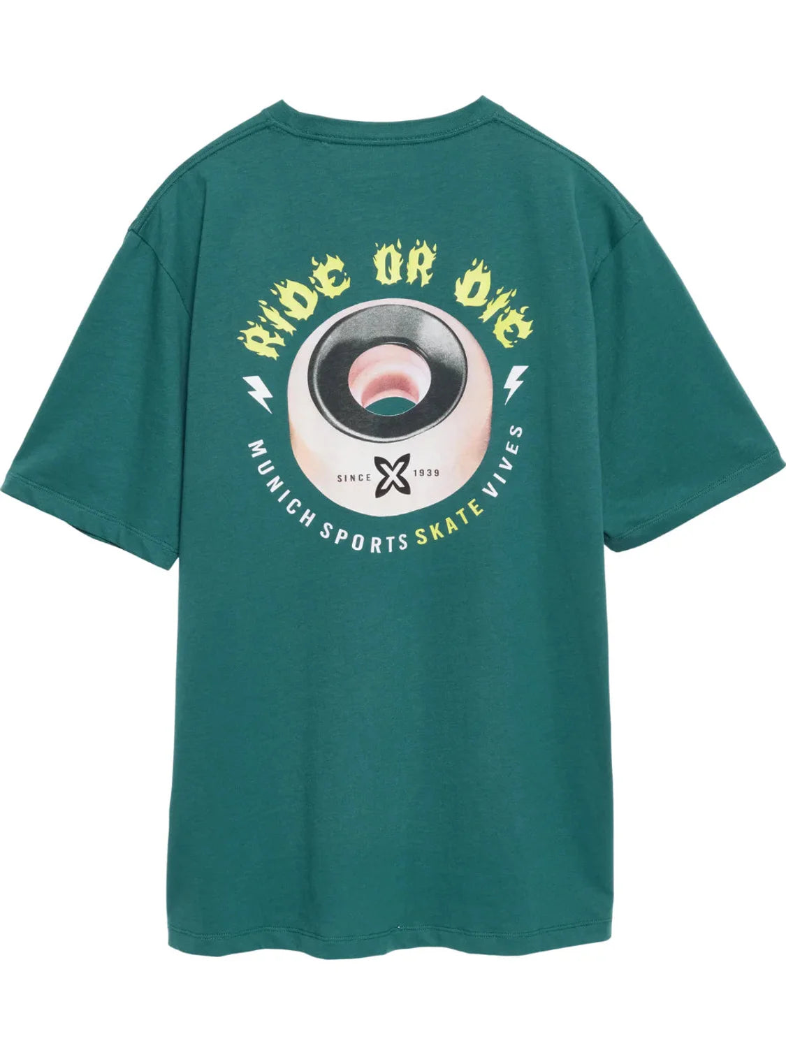 Camiseta Oversize Munich Ride Verde | Bicos de Fío