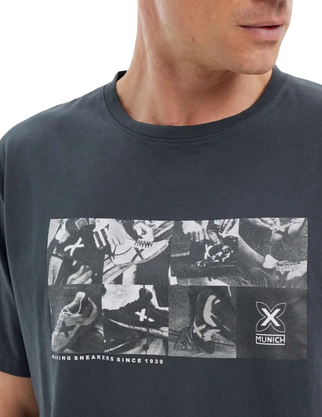 Camiseta Munich Shoemaker Antracita | Bicos de Fío