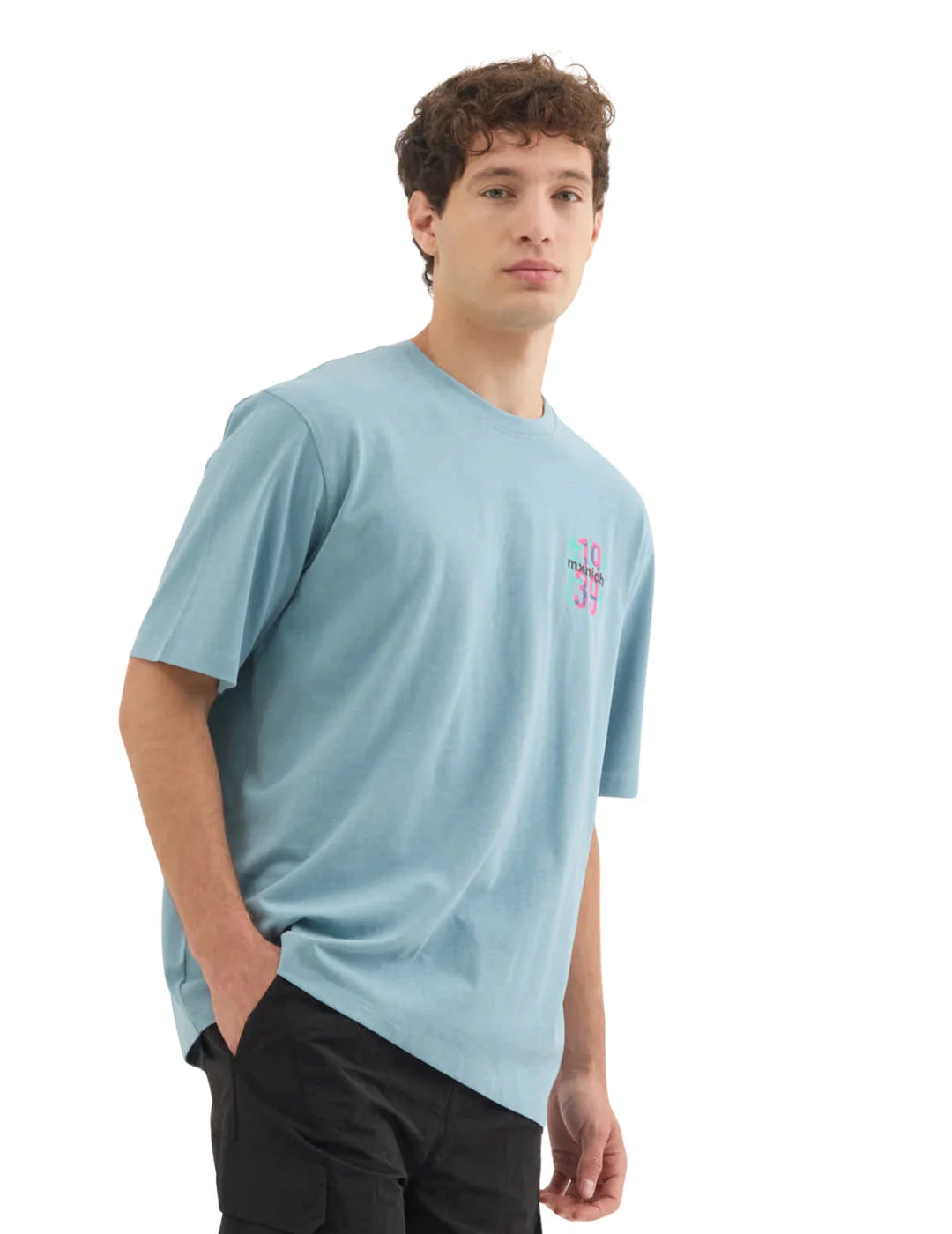 Camiseta Munich Streetwear Turquoise | Bicos de Fío