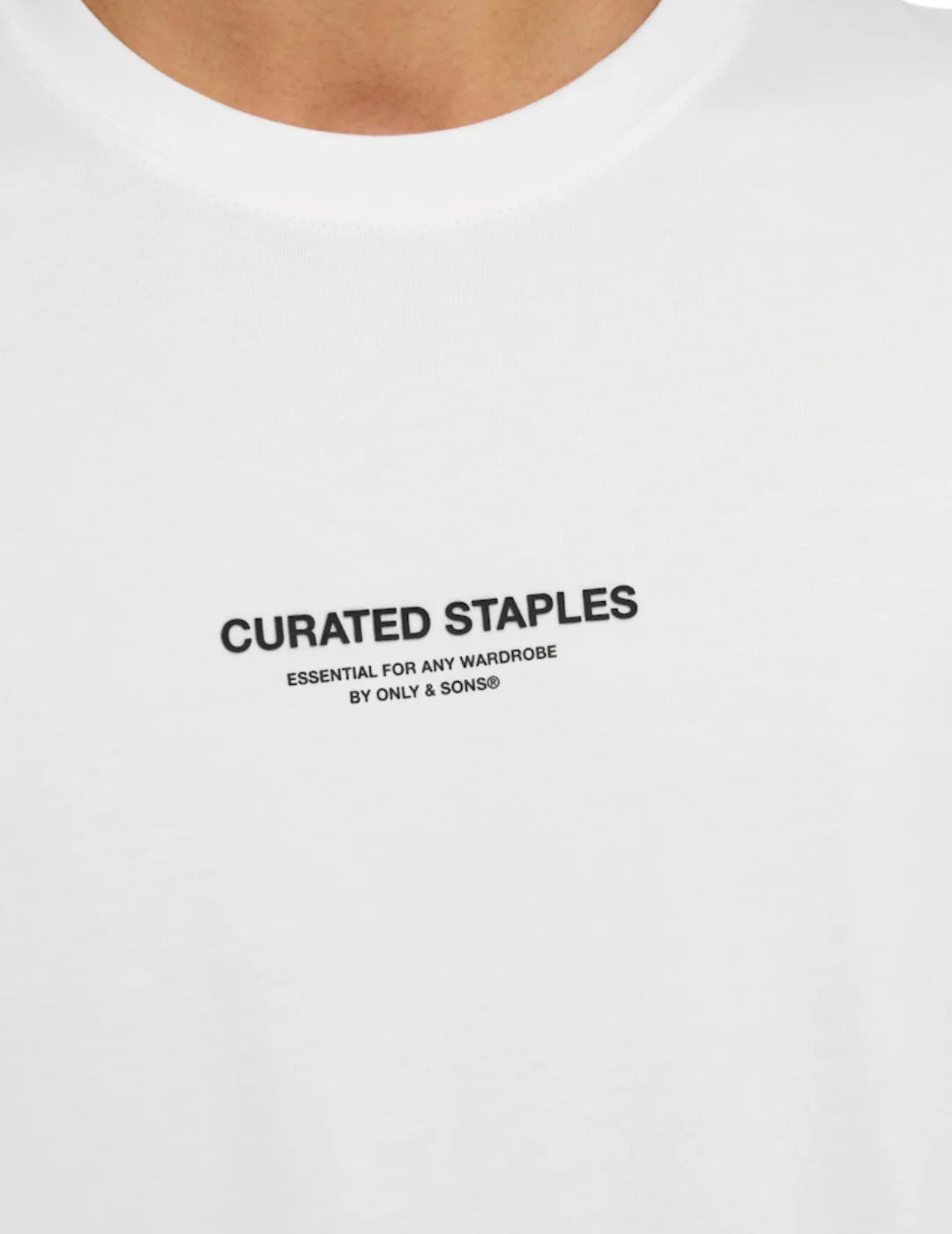 Camiseta ONLY&SONS Curated Cloud Dancer | Bicos de Fío