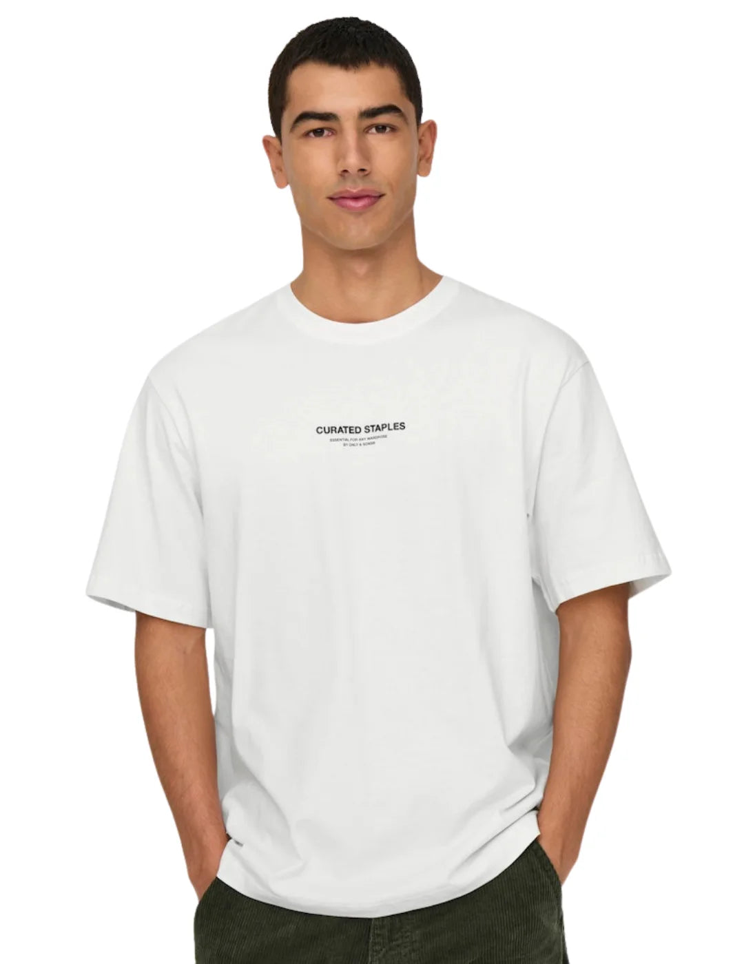 Camiseta ONLY&SONS Curated Cloud Dancer | Bicos de Fío