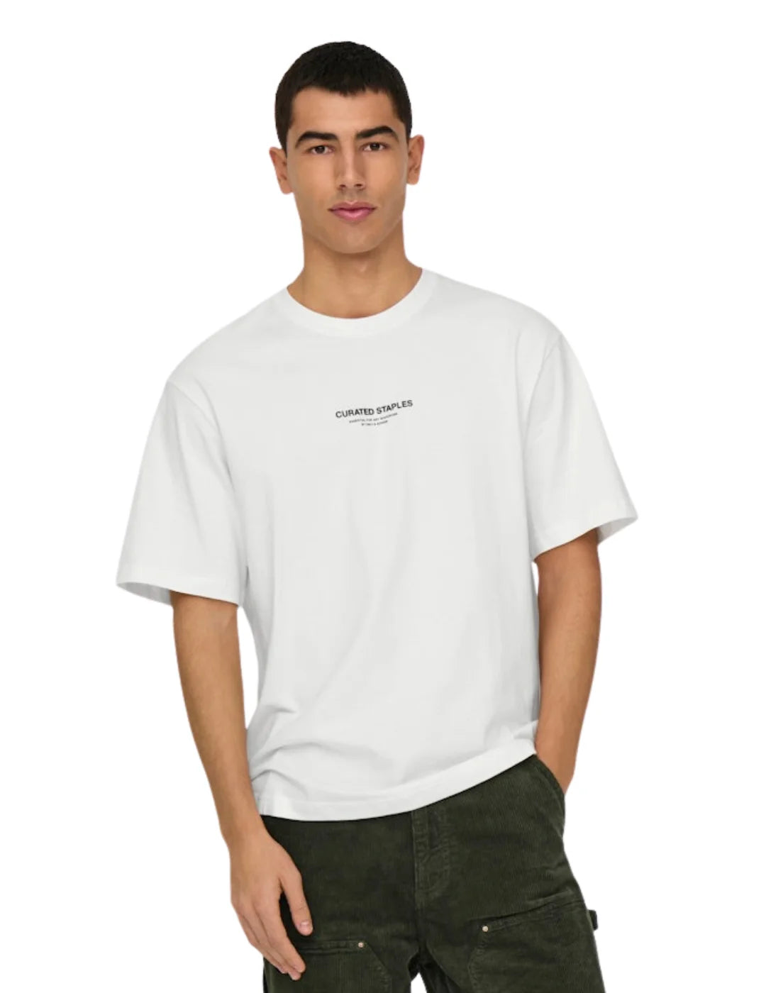 Camiseta ONLY&SONS Curated Cloud Dancer | Bicos de Fío