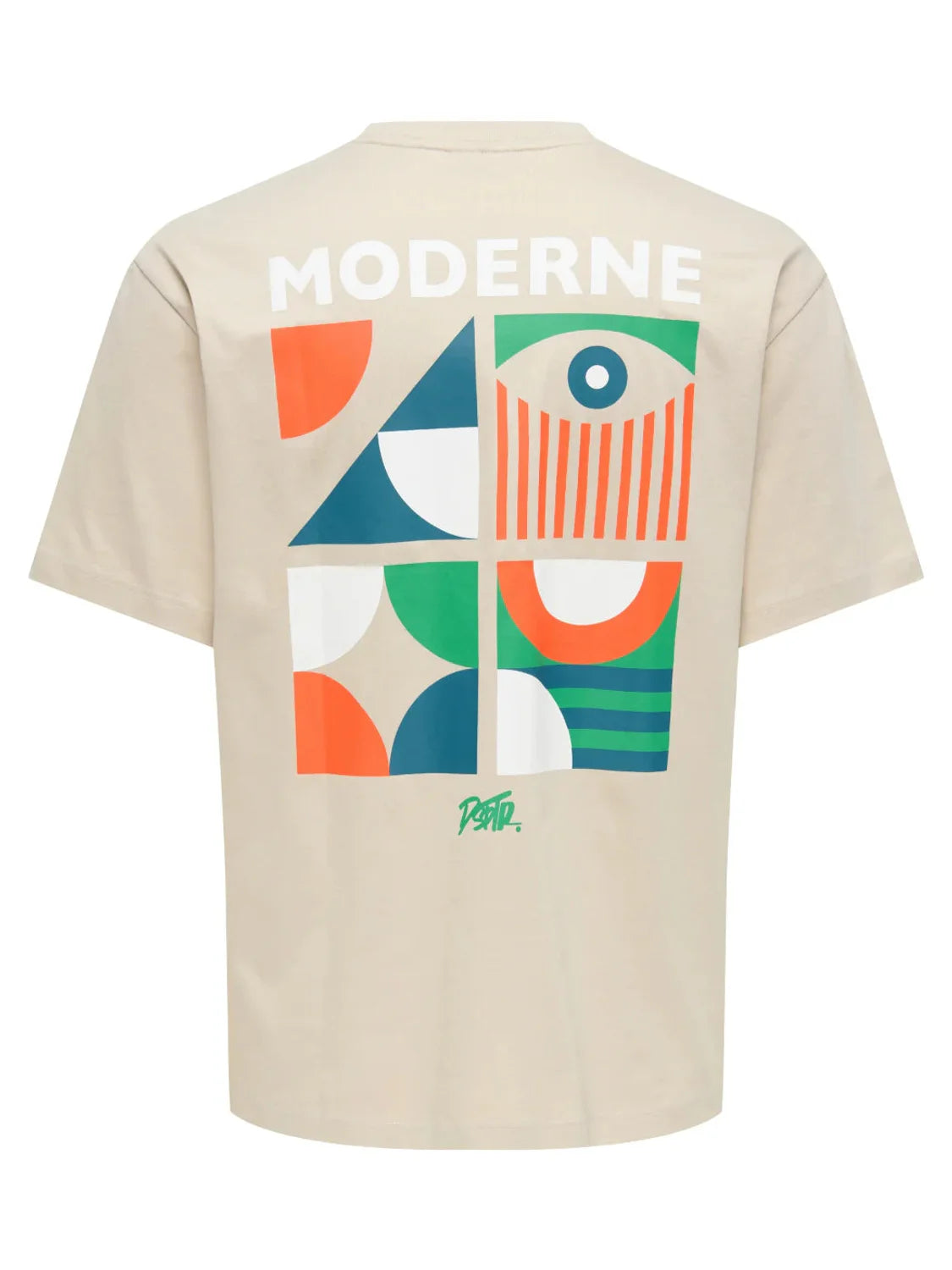 Camiseta ONLY&SONS Fred Life Moderne Beige | Bicos de Fío