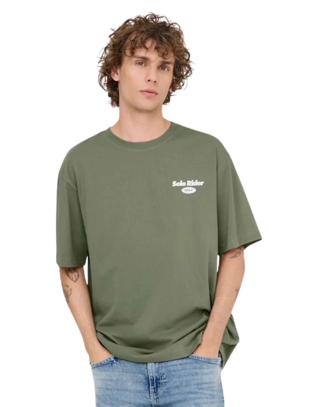 Camiseta ONLY&SONS Nathan Verde | Bicos de Fío