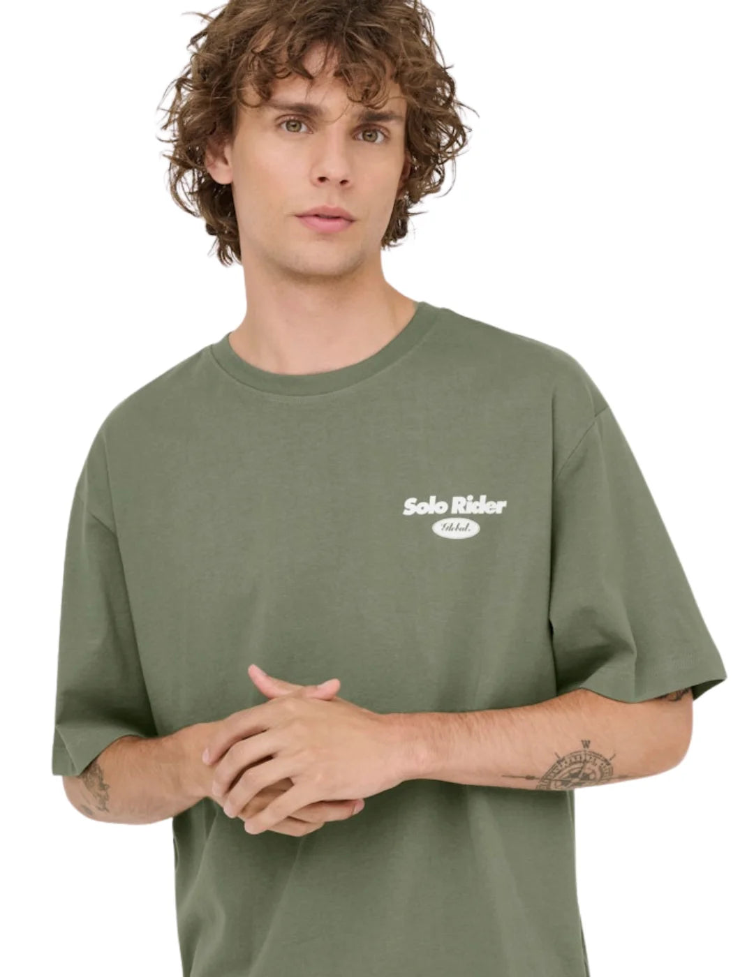 Camiseta ONLY&SONS Nathan Verde | Bicos de Fío