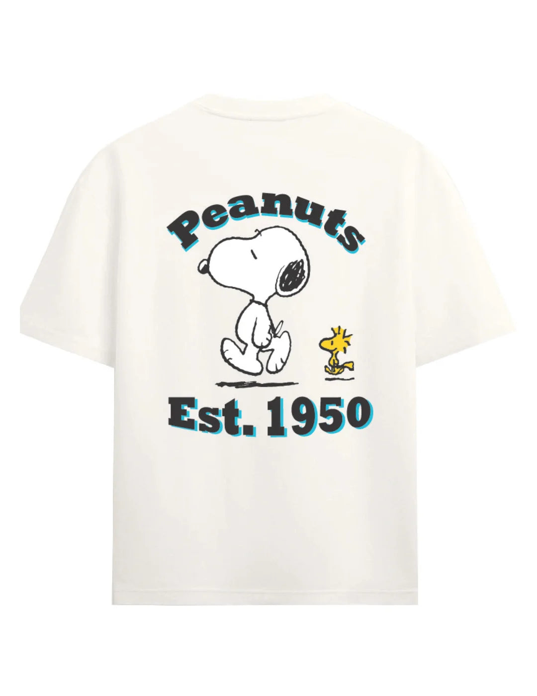 Camiseta ONLY&SONS Peanuts Est. 1950 Blanco | Bicos de Fío