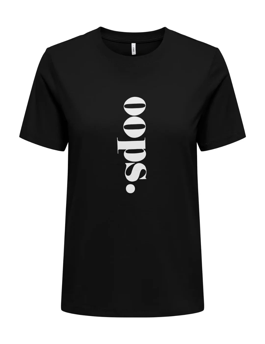 Camiseta ONLY Celina Negro | Bicos de Fío