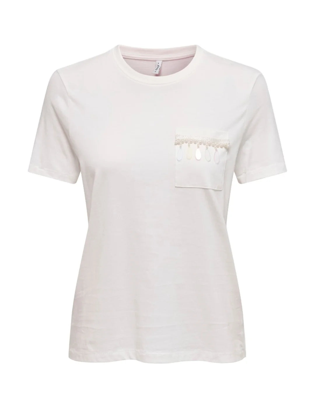 Camiseta ONLY Elis Angela Blanco | Bicos de Fío