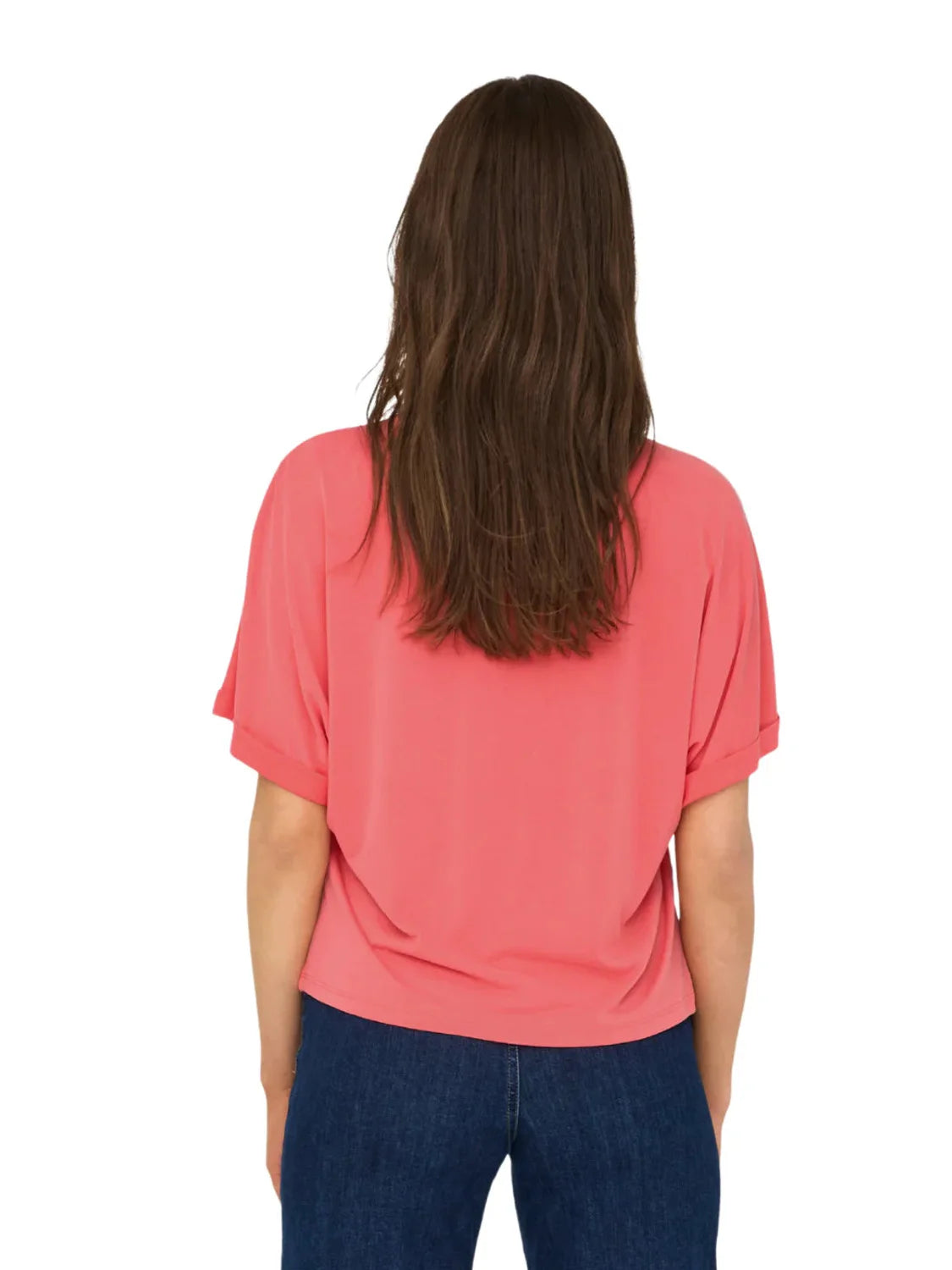 Camiseta ONLY Free Paradise Coral | Bicos de Fío
