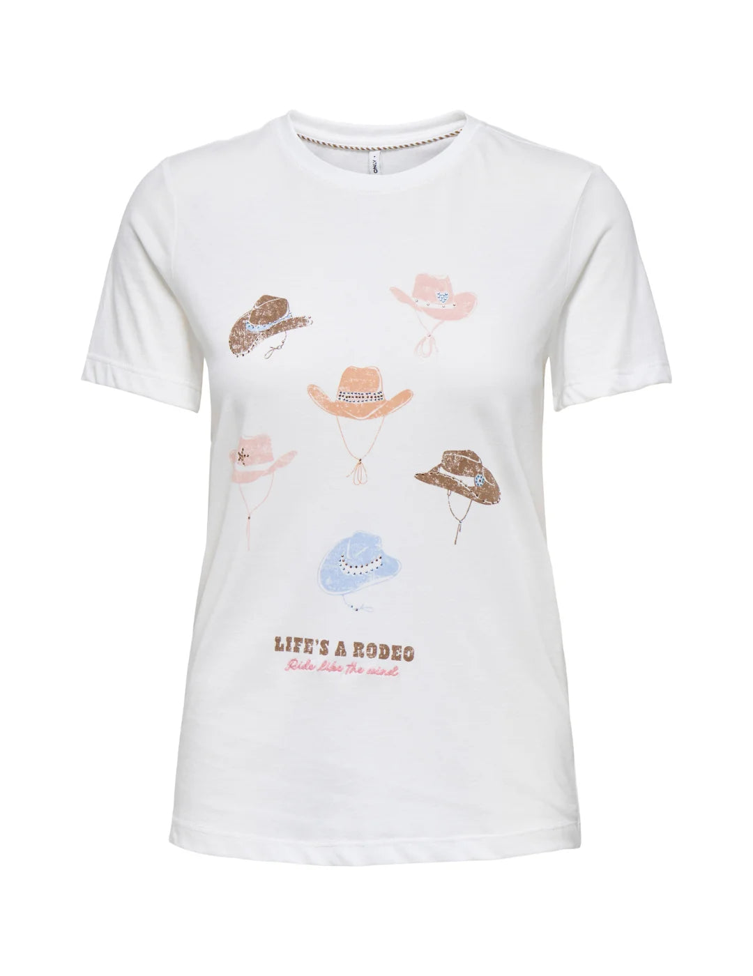 Camiseta ONLY Kita Life Rodeo Blanco | Bicos de Fío