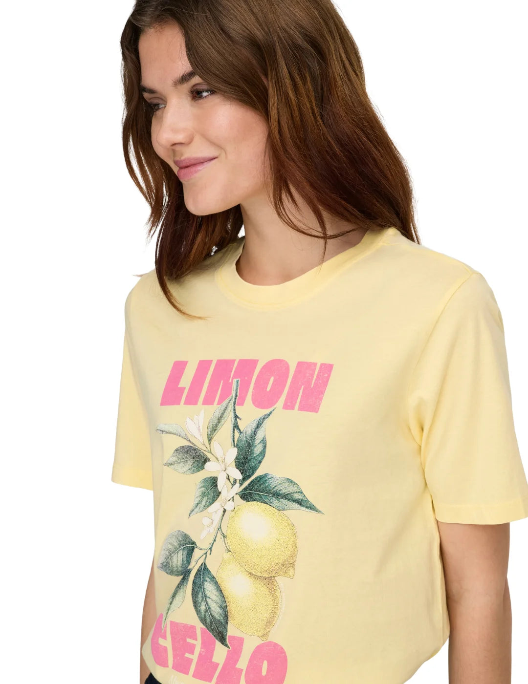 Camiseta ONLY Lucy Limoncello Amarillo | Bicos de Fío