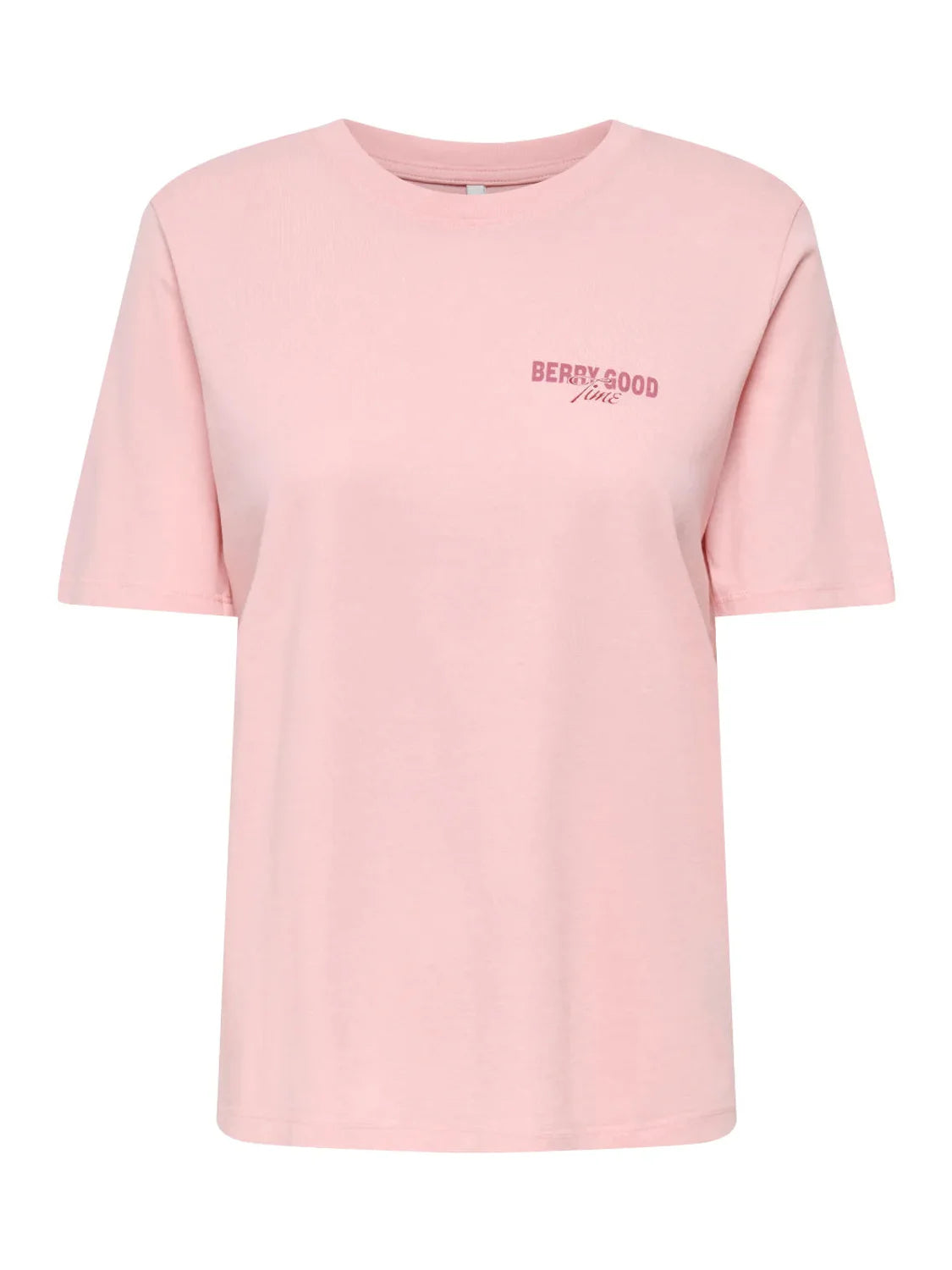 Camiseta ONLY Lucy Straweberry Rosa | Bicos de Fío