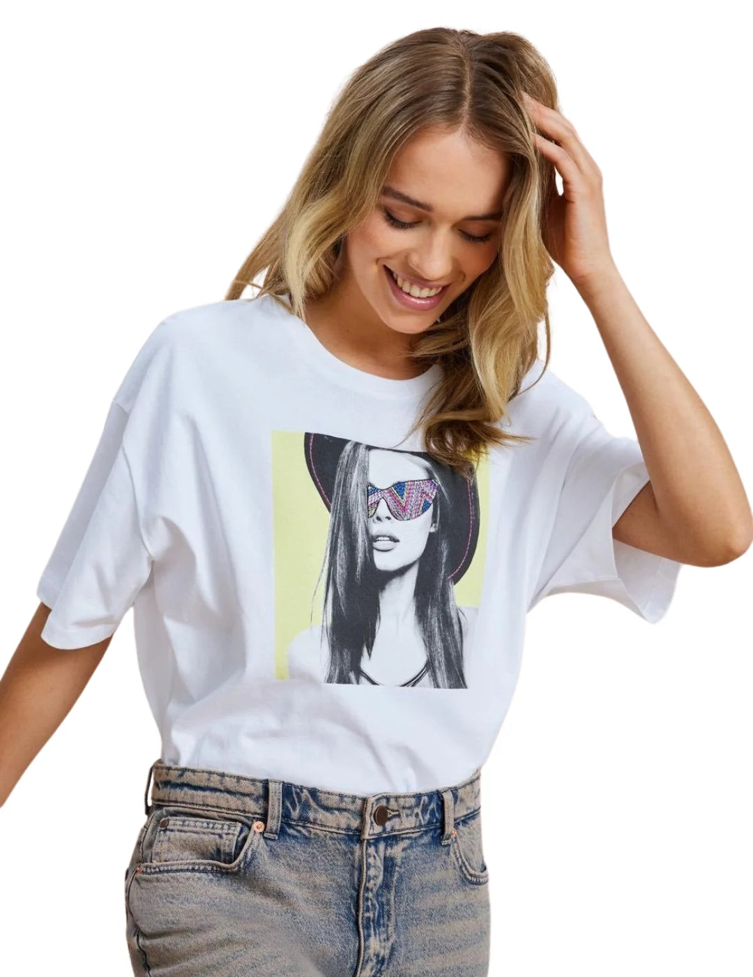 Camiseta Fashion Only Onlhalia Blanco | Bicos de Fío