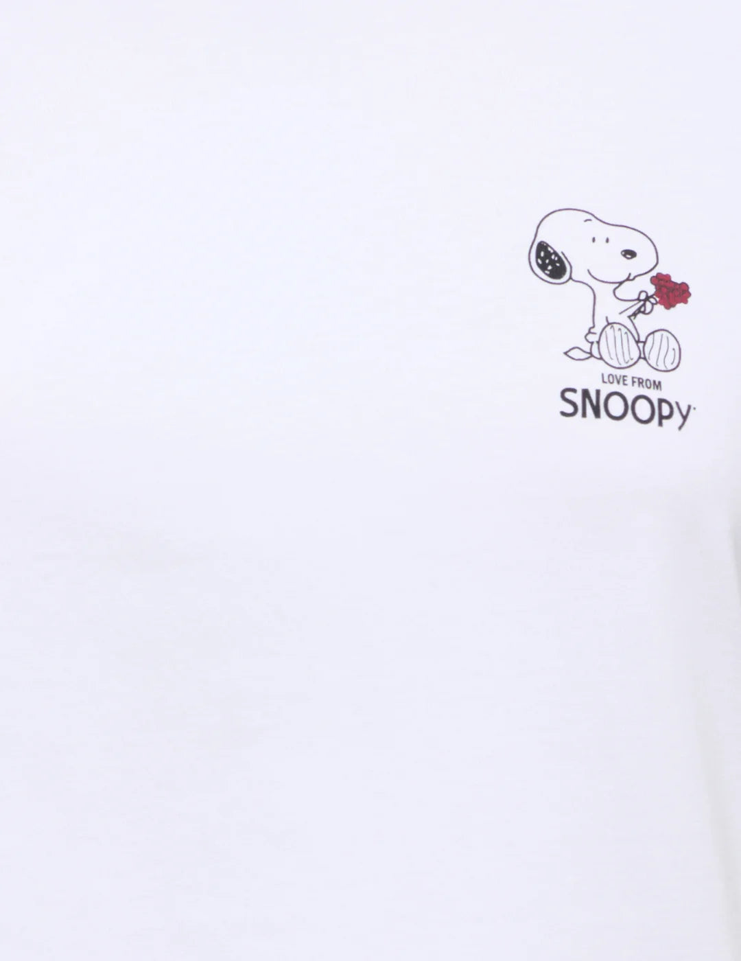 Camiseta ONLY Snoopy Flowers Blanco | Bicos de Fío