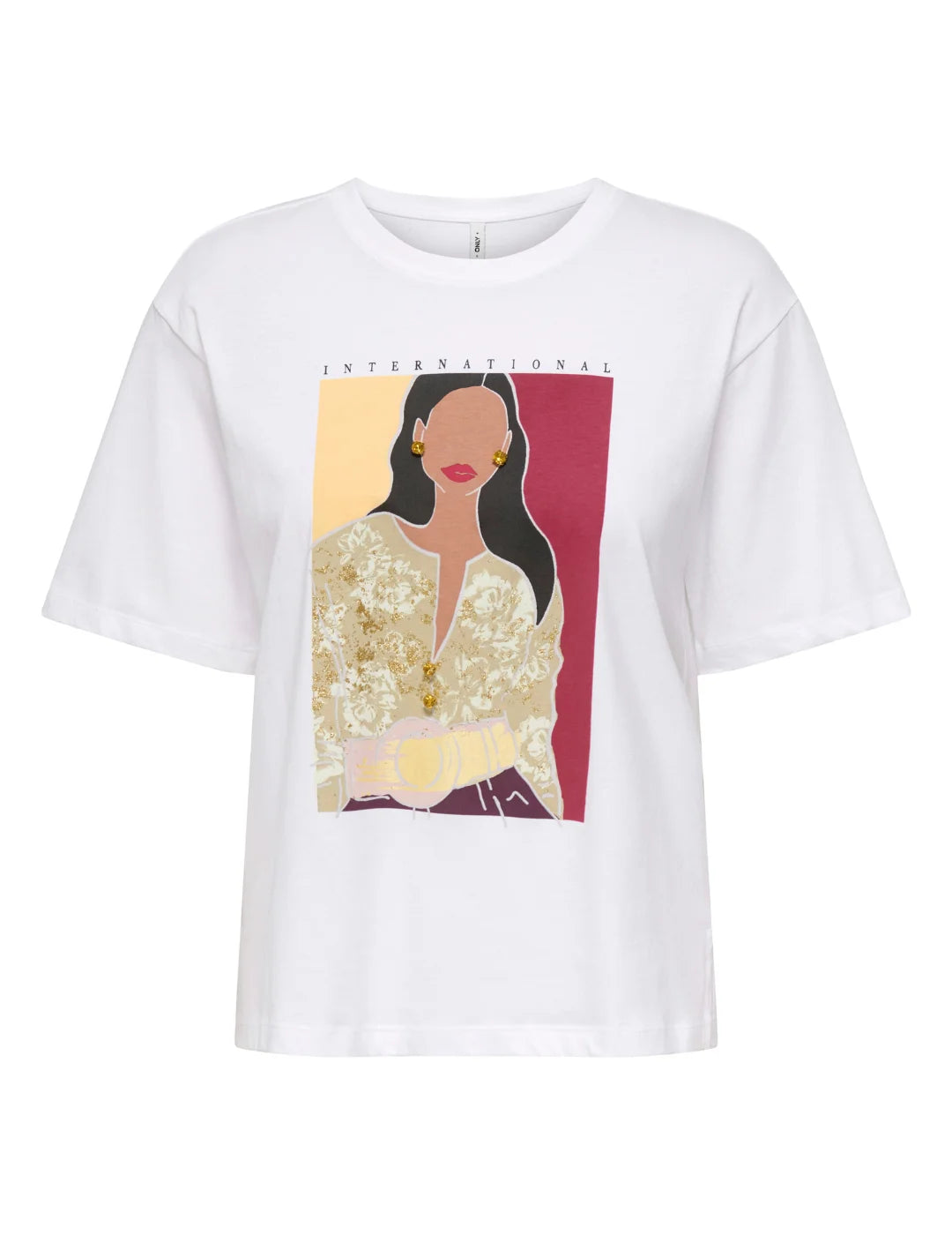 Camiseta ONLY Susan International Blanco | Bicos de Fío