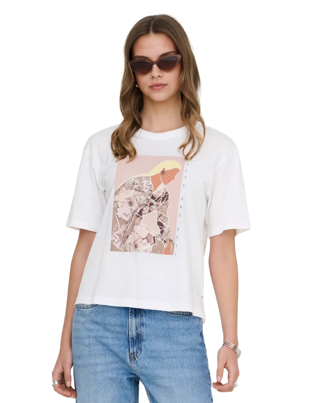 Camiseta ONLY Susan Pulse Blanco | Bicos de Fío