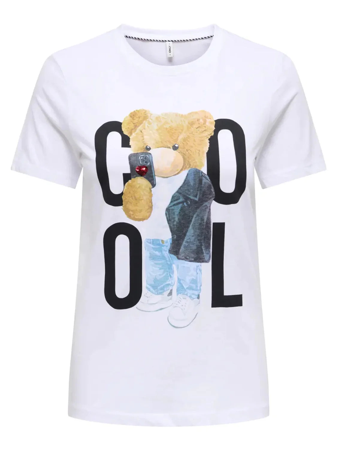 Camiseta ONLY Teddy Cool Blanco | Bicos de Fío