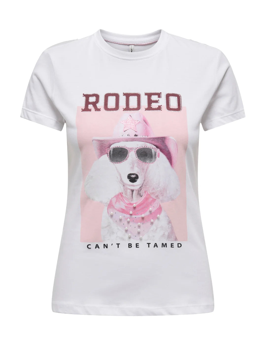 Camiseta ONLY Vibe Rodeo Blanco | Bicos de Fío