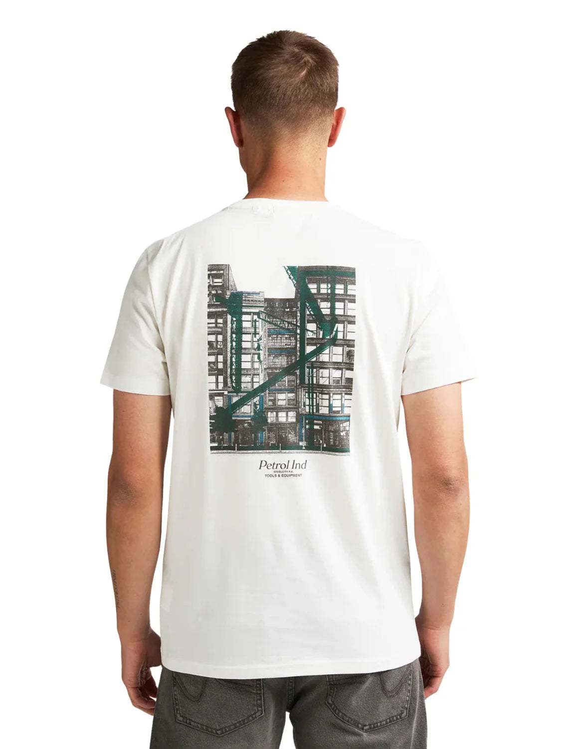 Camiseta Petrol Industries TSR606 White Frost | Bicos de Fío