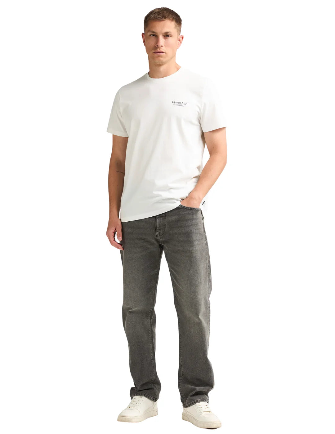 Camiseta Petrol Industries TSR606 White Frost | Bicos de Fío
