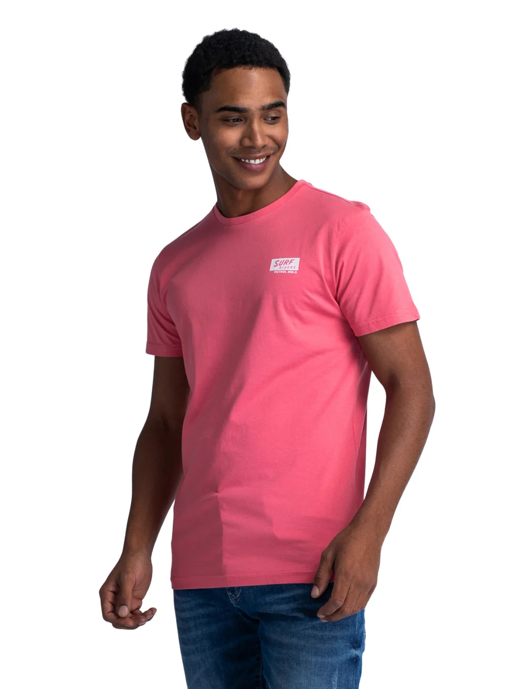 Camiseta Petrol Industries Waikiki Beach Rosa | Bicos de Fío