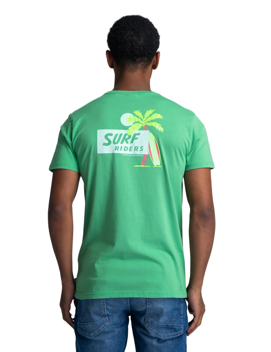 Camiseta Petrol Industries Waikiki Beach Verde | Bicos de Fío