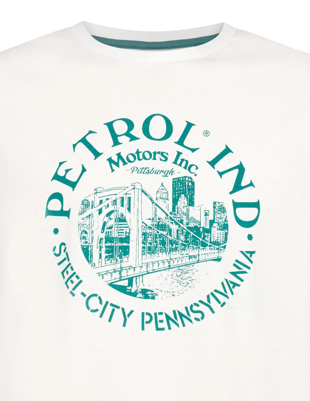 Camiseta Petrol Industries TSR860 White Frost | Bicos de Fío