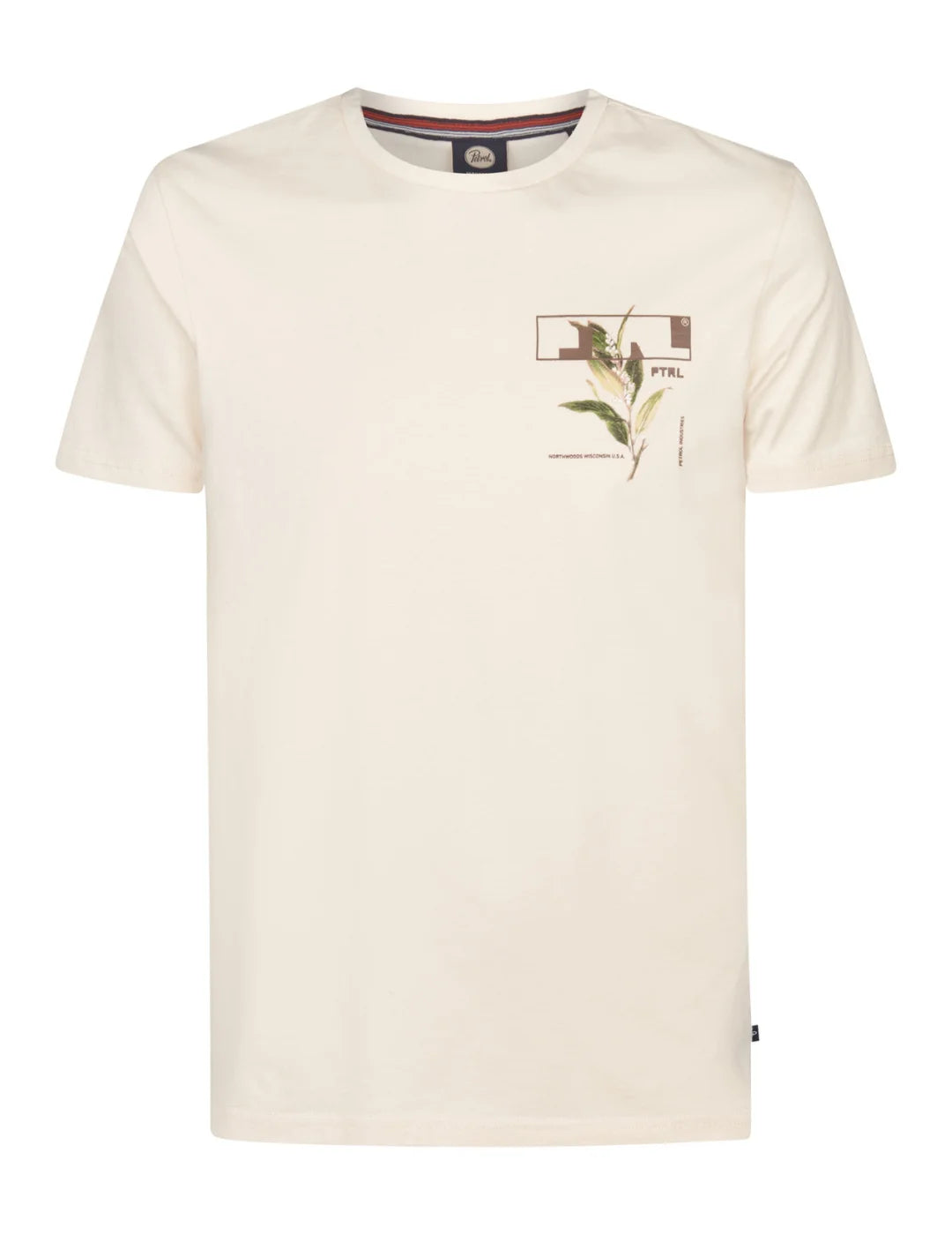 Camiseta Petrol Industries Zion Beige | Bicos de Fío