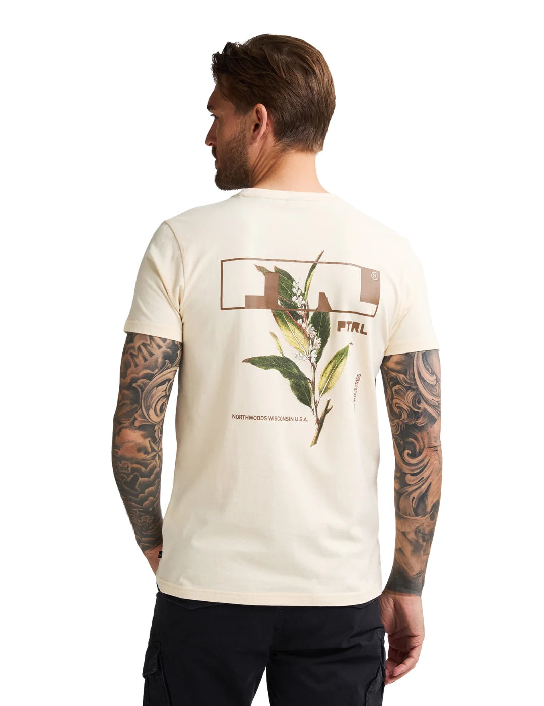 Camiseta Petrol Industries Zion Beige | Bicos de Fío