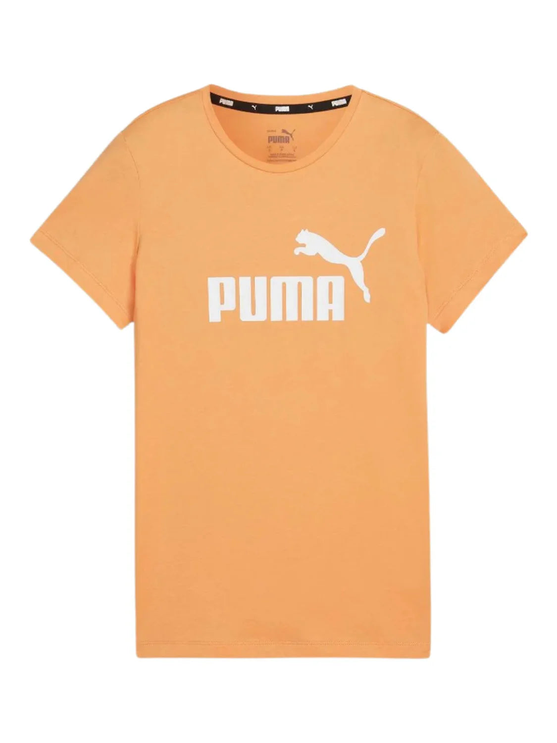 Camiseta PUMA Logo Essentials Naranja | Bicos de Fío