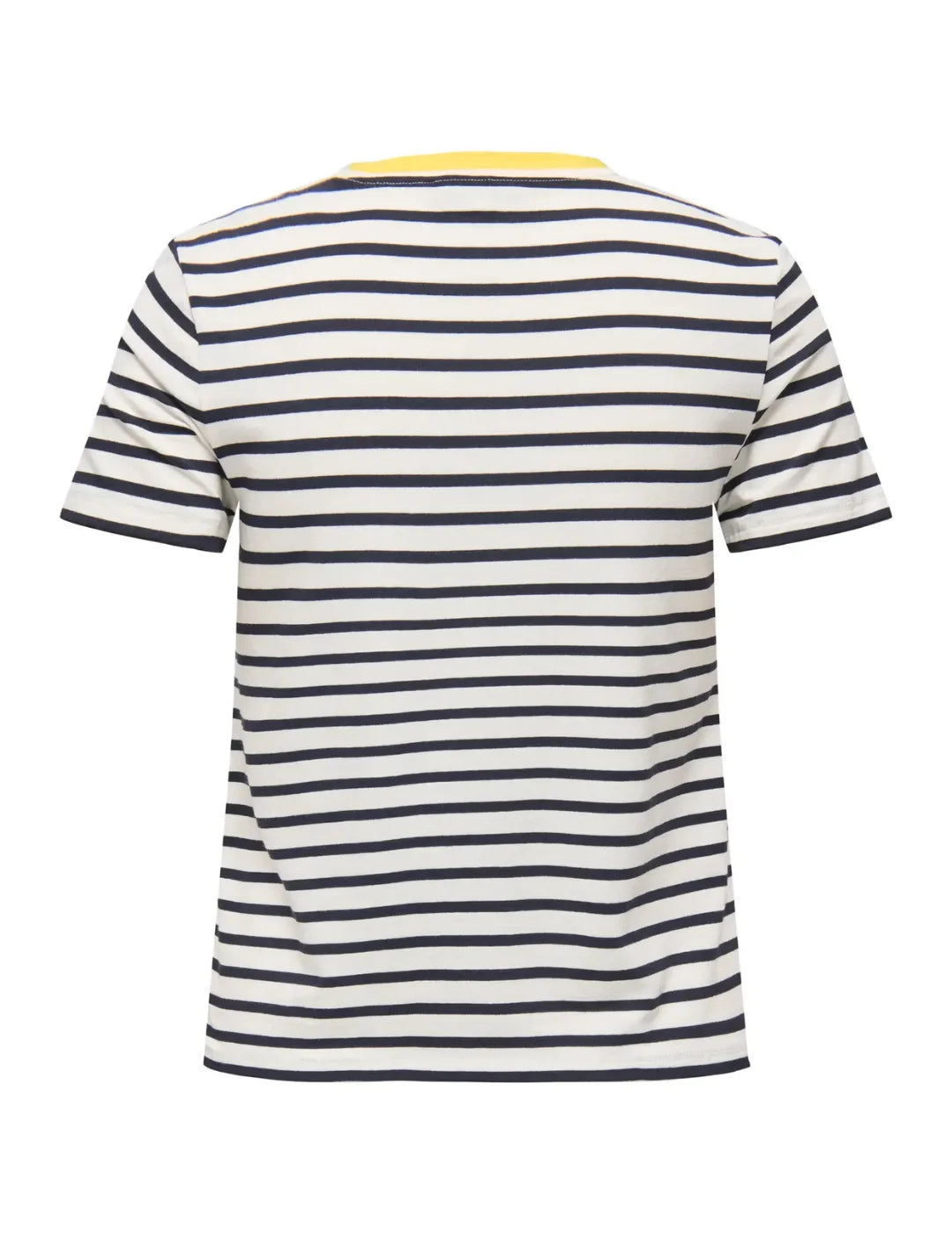 Camiseta Rayas ONLY Heart Lemon Azul Marino | Bicos de Fío