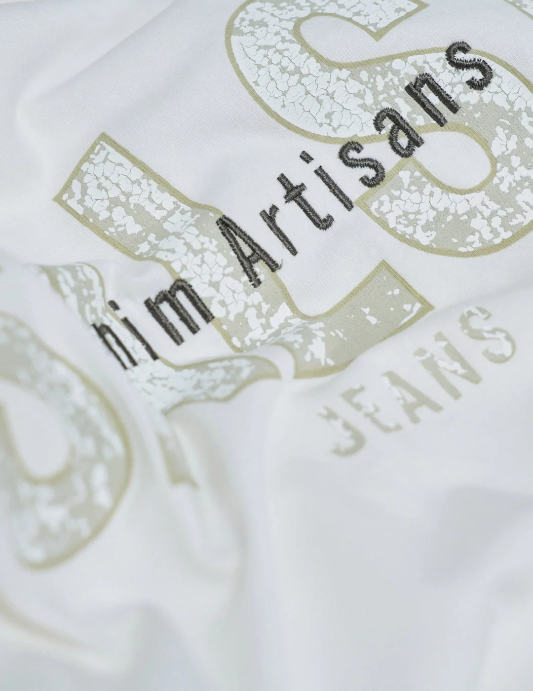 Camiseta Salsa Jeans Branding Garment Dye Blanco | Bicos de Fío