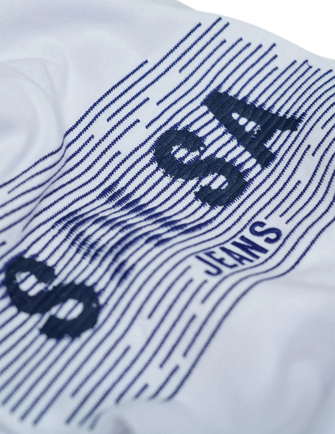Camiseta Salsa Jeans Logo Indigo Blanco | Bicos de Fío