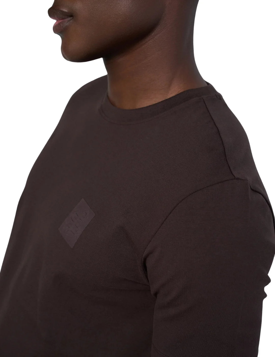 Camiseta Salsa Jeans Logo Marrón Chocolate | Bicos de Fío