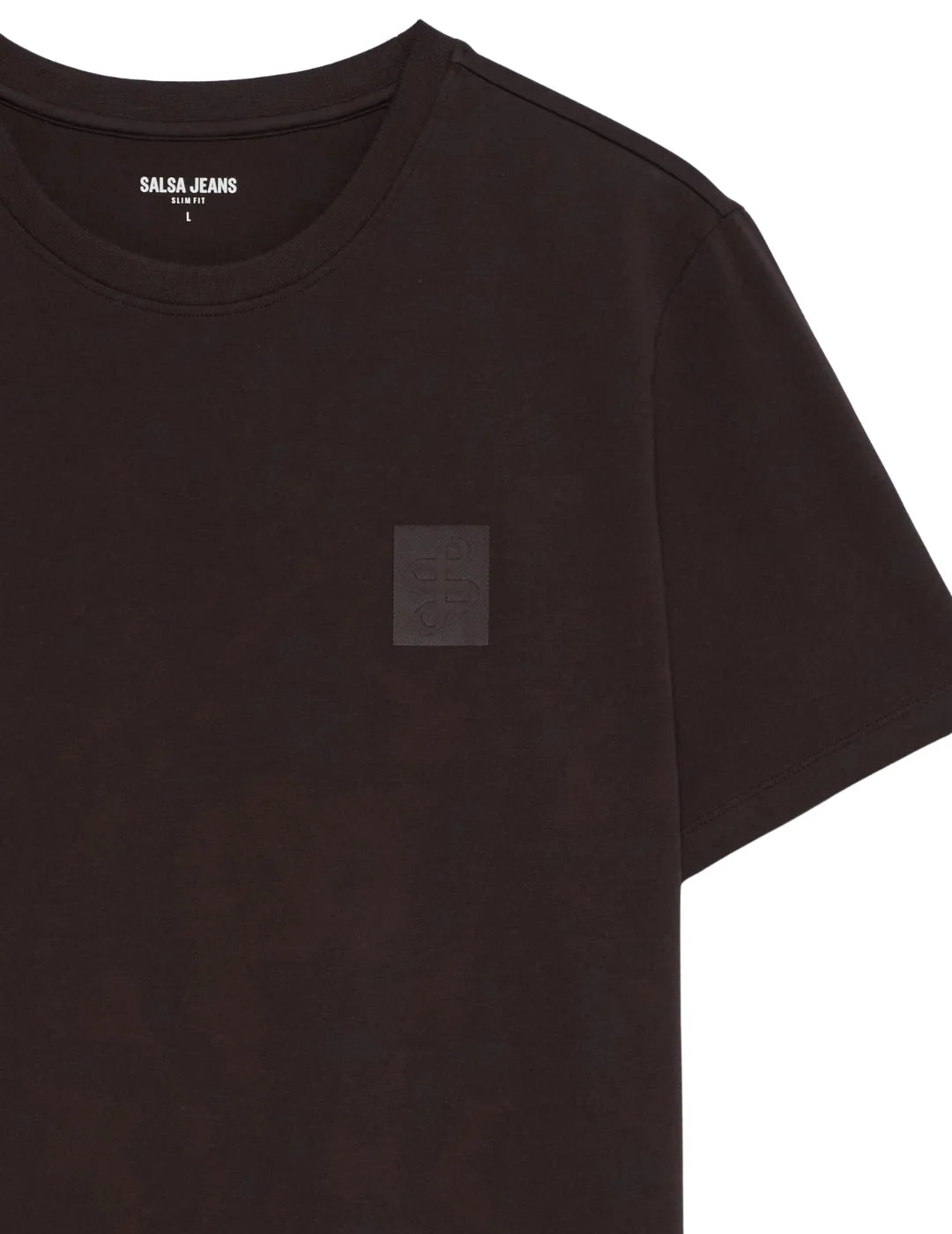 Camiseta Salsa Jeans Logo Marrón Chocolate | Bicos de Fío