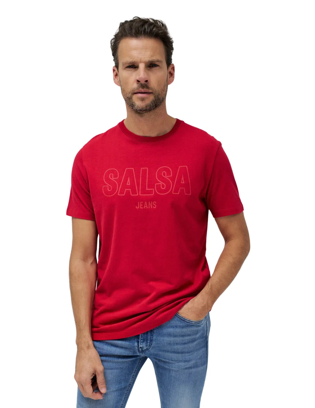 Camiseta Logo Salsa Jeans Rojo | Bicos de Fío