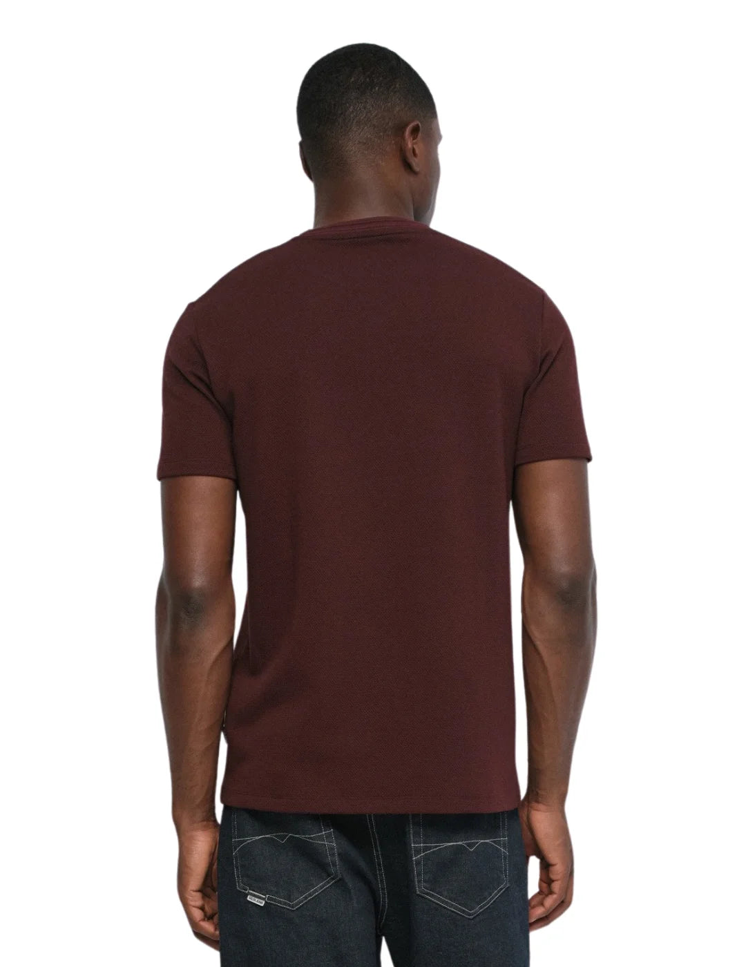 Camiseta Textura Logo Salsa Jeans Granate | Bicos de Fío