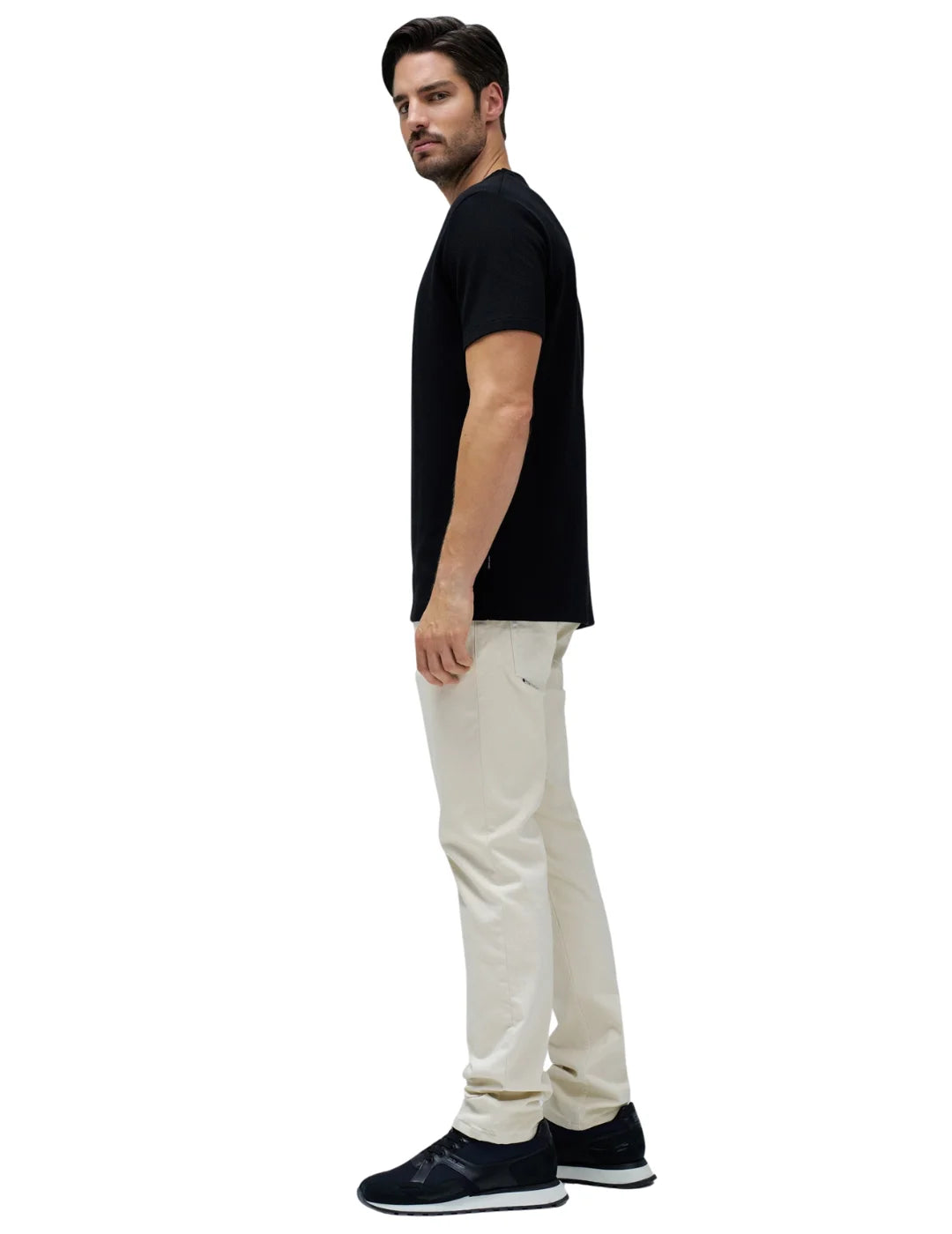Camiseta Textura Logo Salsa Jeans Negro | Bicos de Fío