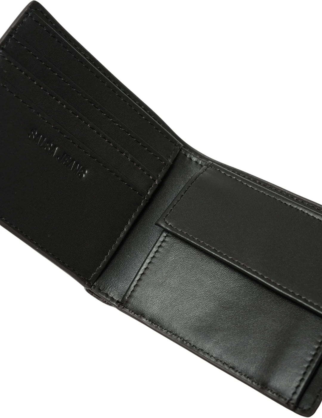 Cartera Piel Salsa Jeans Logo Relieve Marrón Dark | Bicos de Fío
