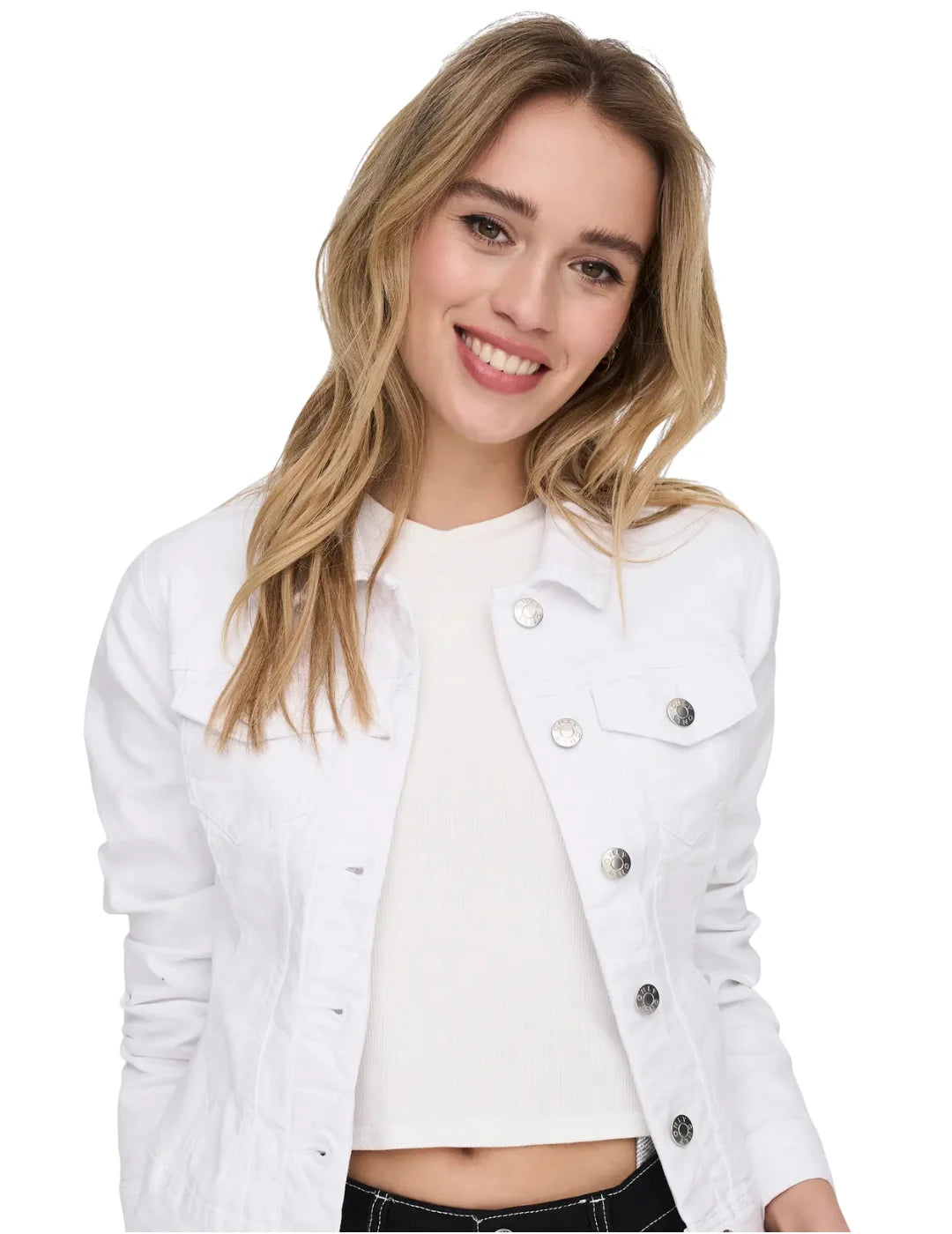 Cazadora Vaquera ONLY Wonder Blanco | Bicos de Fío