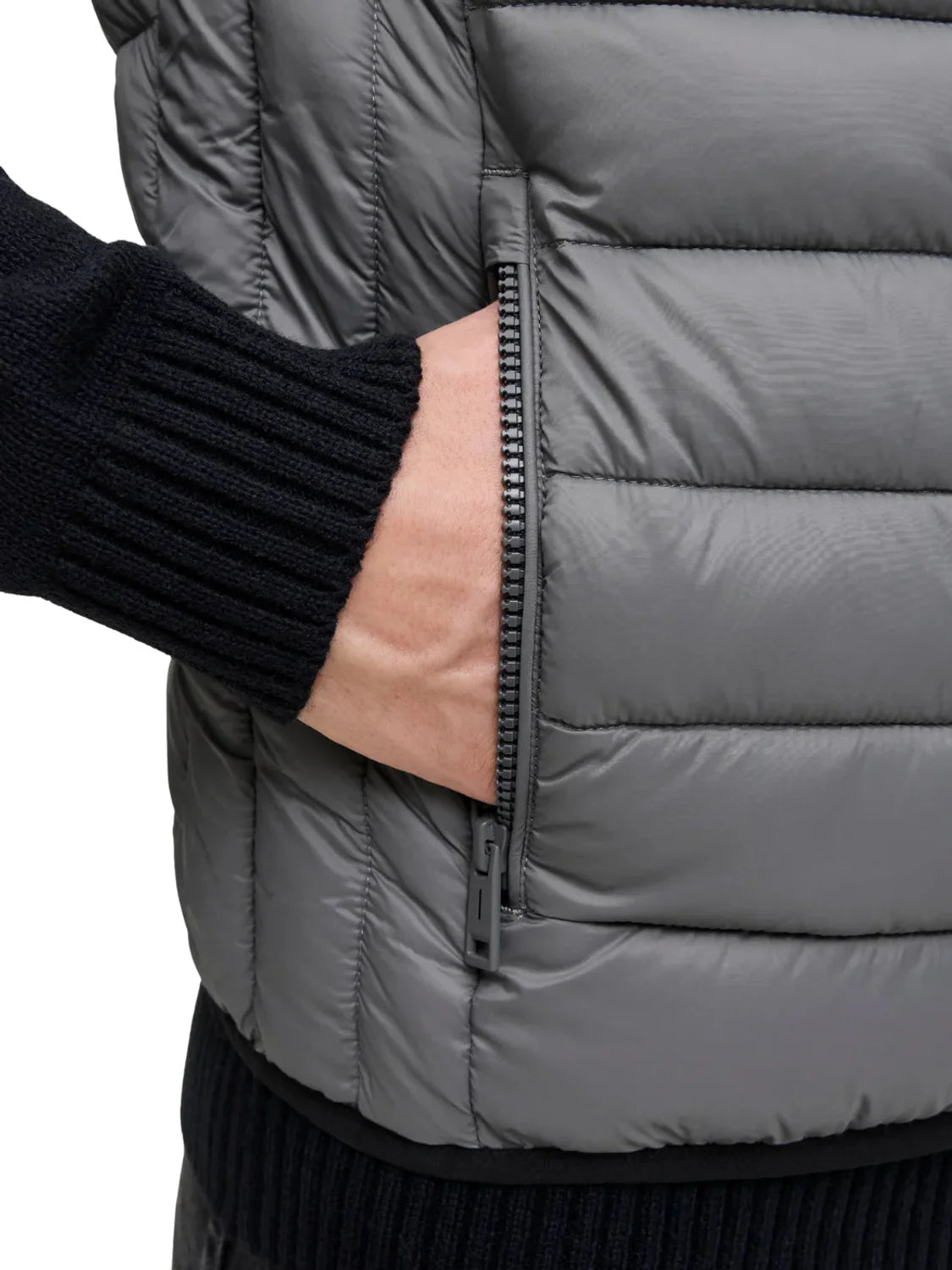 Chaleco Acolchado Jack&Jones Bradley Gris | Bicos de Fío