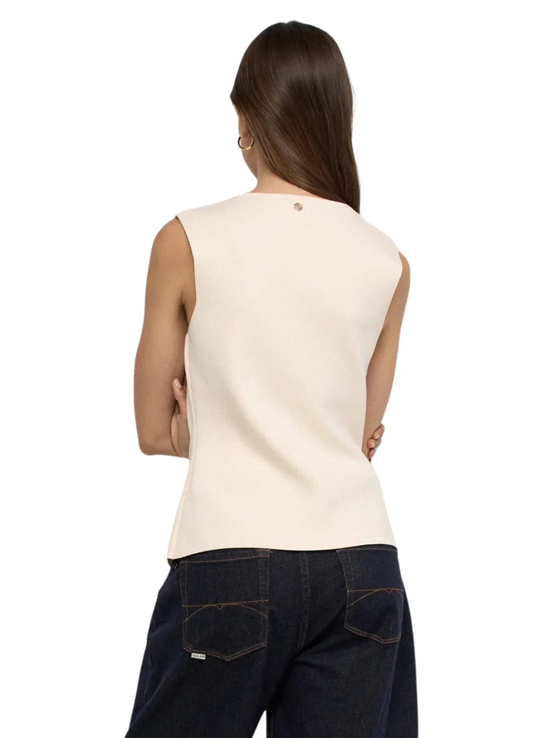 Chaleco Punto Salsa Jeans Crudo | Bicos de Fío