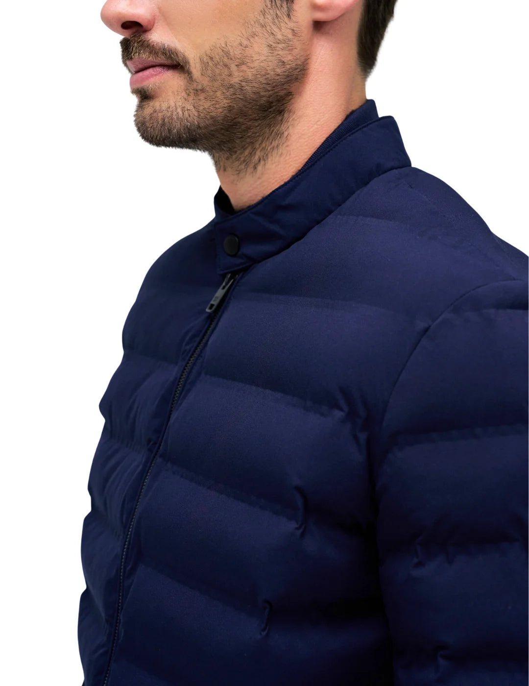 Chaqueta Acolchada Bolsillos Salsa Jeans Azul Marino | Bicos de Fío